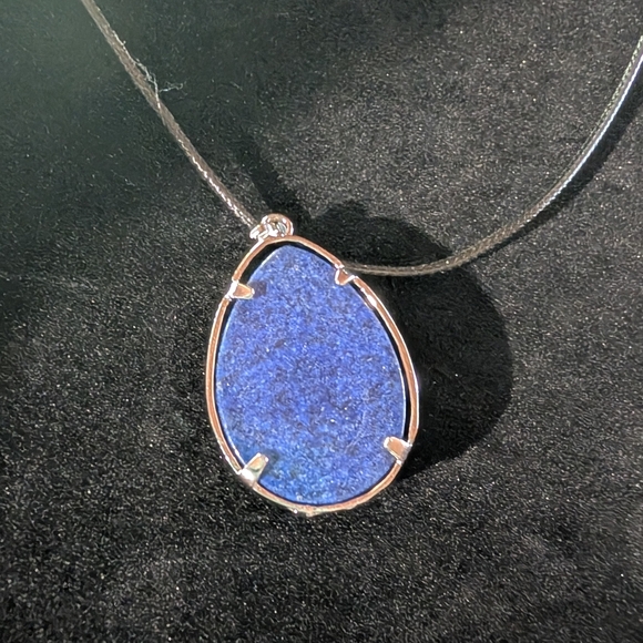 18 " Blue and Silver Dragonfly Pendant Necklace - Picture 5 of 5